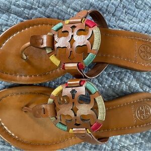 Tory Burch Leather Miller Embroidered